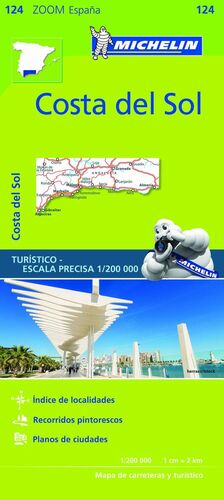 COSTA DEL SOL MAPA DE CARRETERAS Y TURÍSTICO