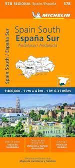 SPAIN SOUTH / ESPAÑA SUR MAPA DE CARRETERAS Y TURÍSTICO