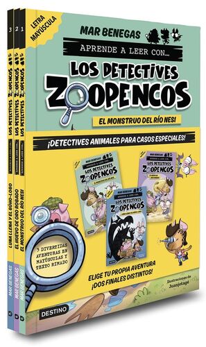 PACK 3 LIBROS APRENDE A LEER CON LOS DETECTIVES ZOOPENCOS