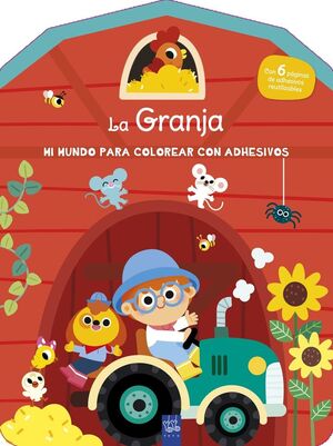 LA GRANJA MI MUNDO PARA COLOREAR CON ADHESIVOS