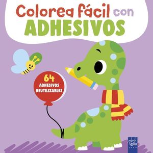 DINOSAURIO COLOREA FÁCIL CON ADHESIVOS