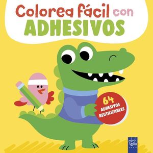 COCODRILO COLOREA FÁCIL CON ADHESIVOS