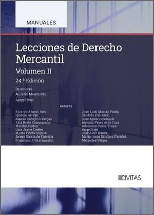 LECCIONES DE DERECHO MERCANTIL VOLUMEN II 24 ED