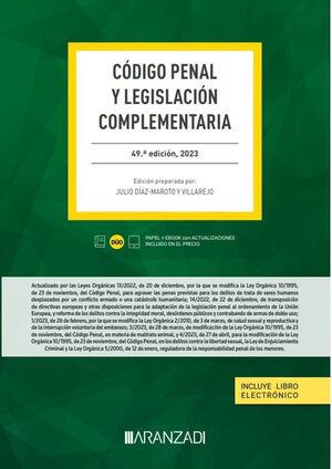 CÓDIGO PENAL Y LEGISLACIÓN COMPLEMENTARIA