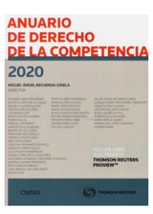 ANUARIO DE DERECHO DE LA COMPETENCIA  2020
