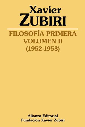 FILOSOFÍA PRIMERA VOLUMEN II 1952-1953
