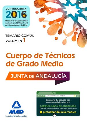 CUERPOS DE TÉCNICOS DE GRADO MEDIO DE LA JUNTA DE ANDALUCÍA.