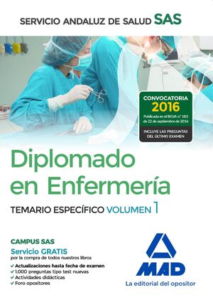 DIPLOMADO EN ENFERMERÍA DEL SERVICIO ANDALUZ DE SALUD. TEMARIO ESPECÍFICO VOLUME