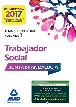 TRABAJADORES SOCIALES DE LA JUNTA DE ANDALUCÍA. TEMARIO ESPECÍFICO VOLUMEN 1