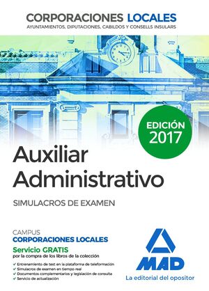 AUXILIARES ADMINISTRATIVOS DE CORPORACIONES LOCALES. SIMULACROS DE EXAMEN