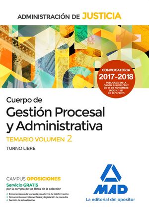 CUERPO DE GESTIÓN PROCESAL Y ADMINISTRATIVA DE LA ADMINISTRACIÓN DE JUSTICIA (TU