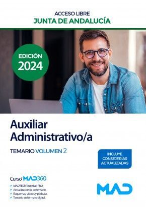 AUXILIAR ADMINISTRATIVO/A JUNTA DE ANDALUCÍA ACCESO LIBRE TEMARIO VOLUMEN 2