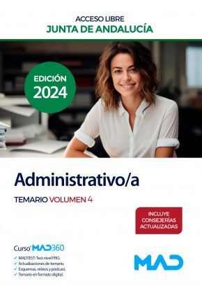 ADMINISTRATIVO/A JUNTA DE ANDALUCÍA ACCESO LIBRE TEMARIO VOLUMEN 4