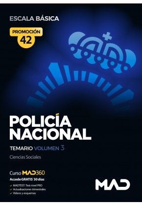 POLICÍA NACIONAL ESCALA BÁSICA PROMOCIÓN 42 TEMARIO VOLUMEN 3