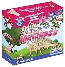 MARIPOSA LIBRO + PUZZLE 3D