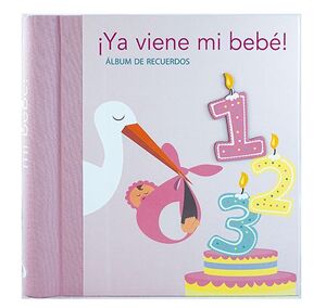 YA VIENE MI BEBÉ ÁLBUM DE RECUERDOS ROSA