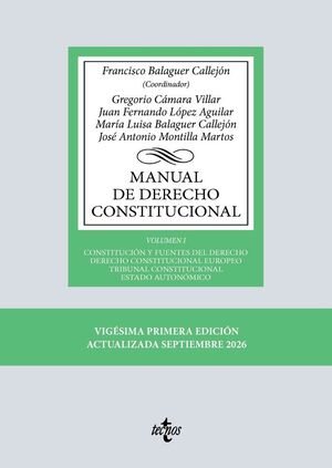 MANUAL DE DERECHO CONSTITUCIONAL VOLUMEN I 21 ED