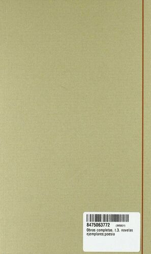 OBRAS COMPLETAS NOVELAS EJEMPLARES  III POESIA