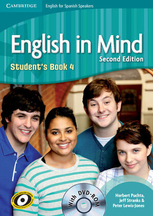 ENGLISH IN MIND FOR SPANISH SPEAKERS LEVEL 4 STUDENT'S BOOK WITH DVD-ROM 2ND EDI