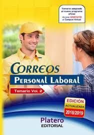 CORREOS PERSONAL LABORAL TEMARIO VOLUMEN 2