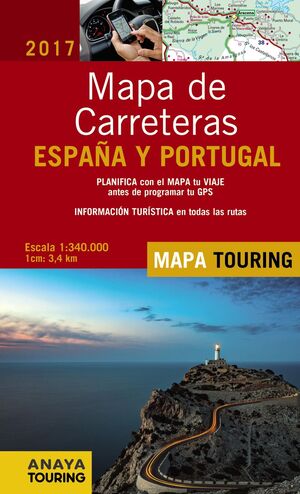 MAPA DE CARRETERAS DE ESPAÑA Y PORTUGAL 1:340.000, 2017