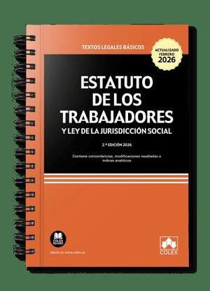 ESTATUTO DE LOS TRABAJADORES Y LEY DE LA JURISDICCIÓN SOCIAL - ENCUADERNACIÓN CO