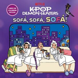 KPOP DEMON HUNTERS SOFÁ SOFÁ SOFÁ LIBRO OFICIAL PARA COLOREAR